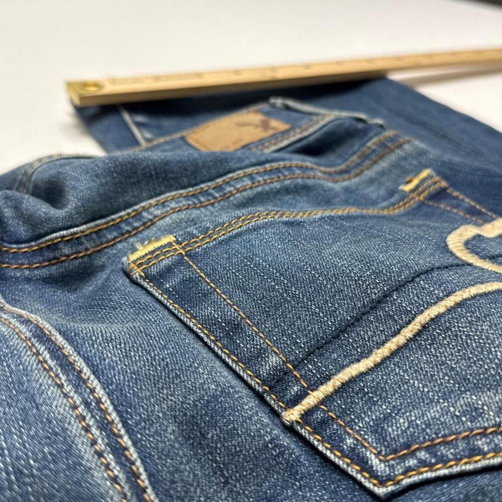 American Eagle Outfitters low rise flared - bootcut jeans super stretch size 4 - Picture 7 of 7